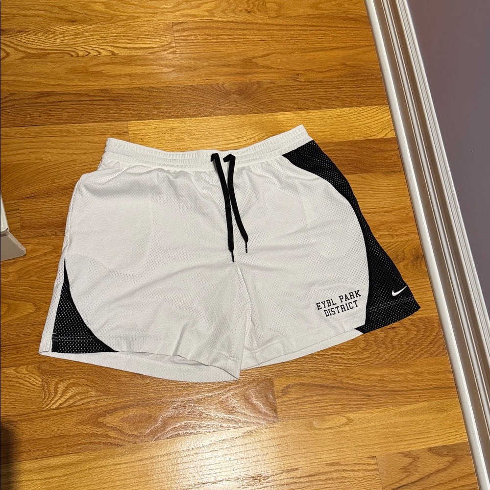 Nike White and Black Athletic Shorts